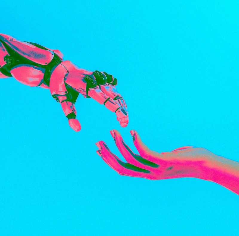 Imagem faz menção a pintura de Michelângelo que mostra deus trocando a mão do homem.